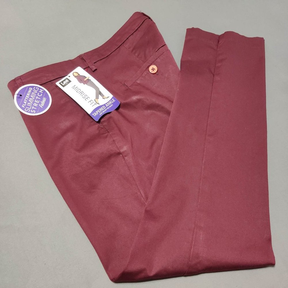 LEE MODERN SERIES, Uncompromised Authentic 1899, Midrise Fit, Maroon Dress Pants